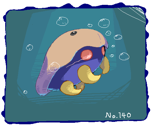 エチャで描いた深海のカブト